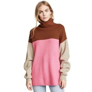 Color-Block turtle neck
